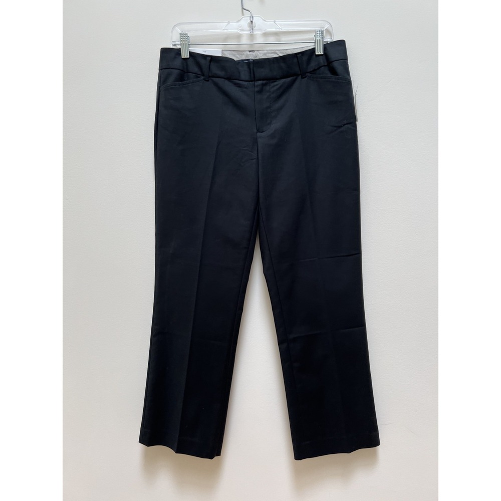 Gap NWT stretch straight black pants sits below waist 97% cotton Sz‎ 8